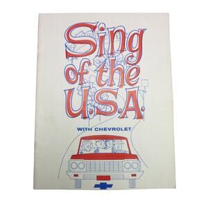 Vintage Sing of the U.S.A. USA with Chevrolet Song Book Advertisement 1964
